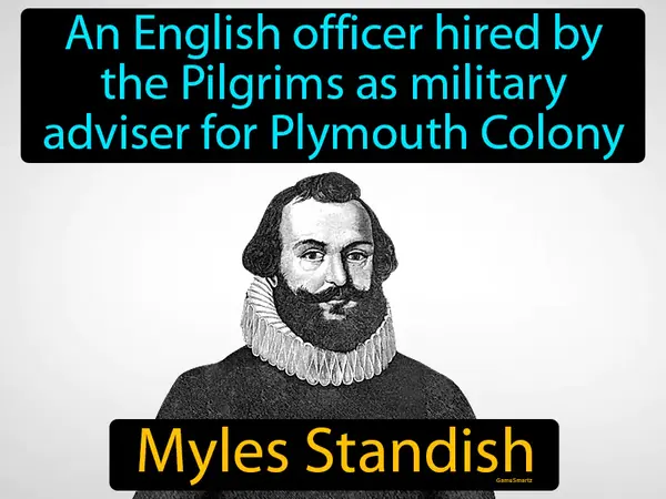 an English officer hired by the Pilgrims as military adviser for Plymouth Colony