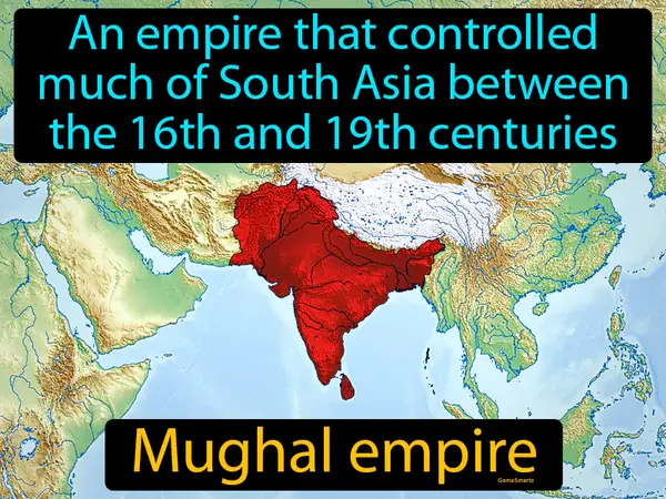 An empire that controlled much of South Asia between the 16th and 19th centuries