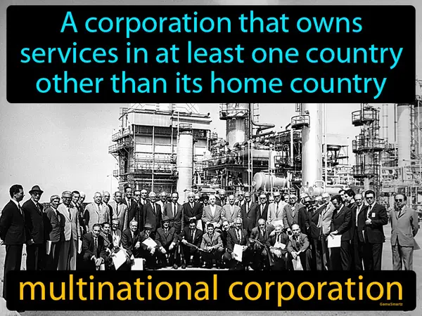 a corporation that owns services in at least one country other than its home country
