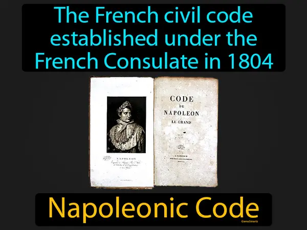 the French civil code established under the French Consulate in 1804
