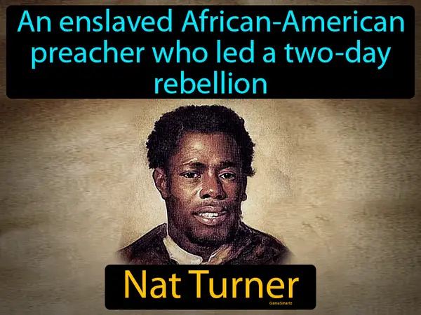 an enslaved African-American preacher who led a two-day rebellion