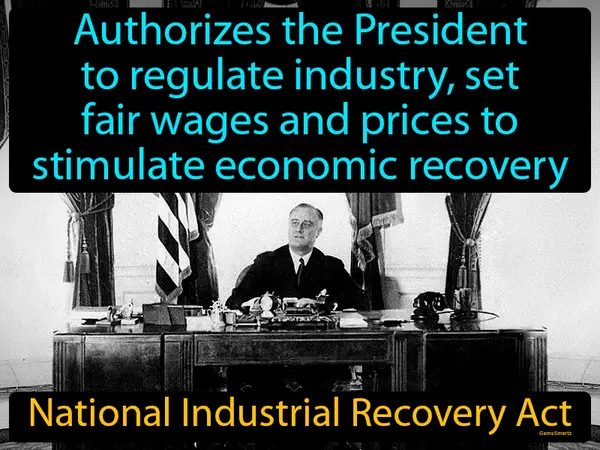 authorizes the President to regulate industry, set fair wages and prices to stimulate economic recovery