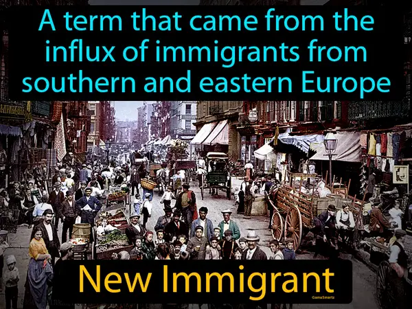 a term that came from the influx of immigrants from southern and eastern Europe