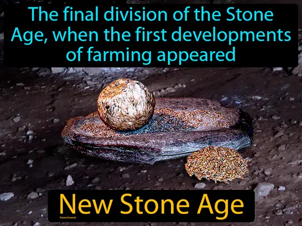 The final division of the Stone Age, when the first developments of farming appeared
