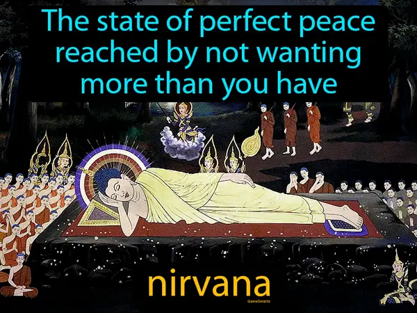 the state of perfect peace reached by not wanting more than you have