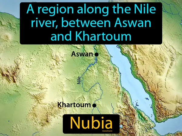 a region along the Nile river, between Aswan and Khartoum
