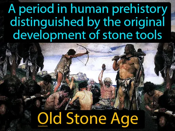 A period in human prehistory distinguished by the original development of stone tools