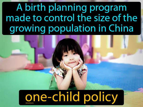 A birth planning program made to control the size of the growing population in China