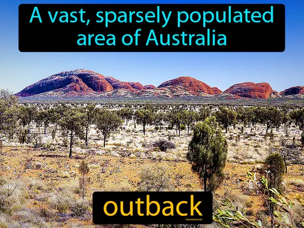 a vast, sparsely populated area of Australia