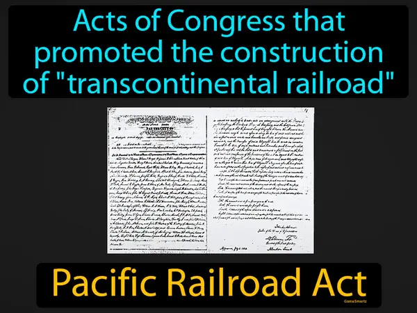 acts of Congress that promoted the construction of the transcontinental railroad