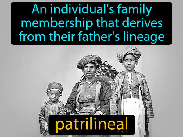 An individual's family membership that derives from their father's lineage