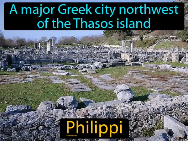 a major Greek city northwest of the Thasos island
