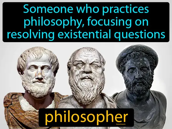 Someone who practices philosophy, focusing on resolving existential questions