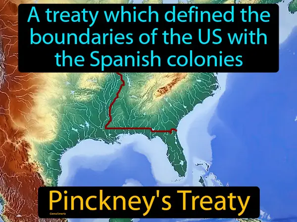 a treaty which defined the boundaries of the US with the Spanish colonies
