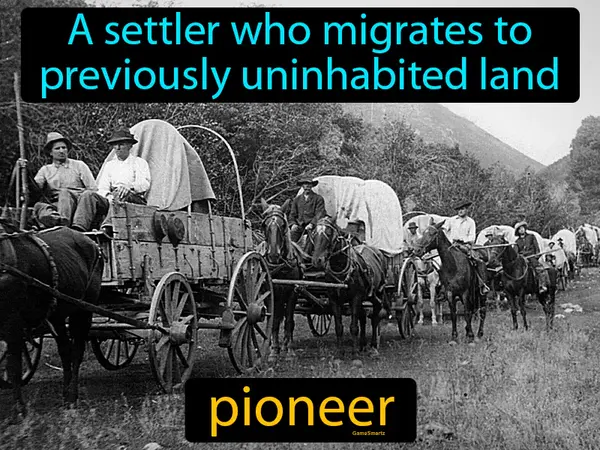 a settler who migrates to previously uninhabited land