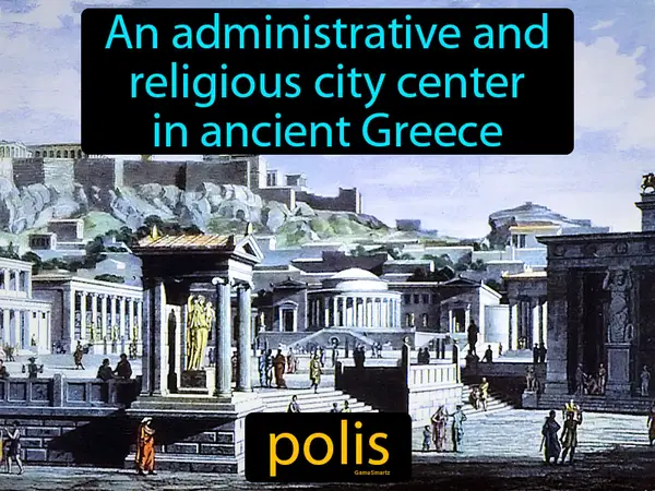 an administrative and religious city center in ancient Greece