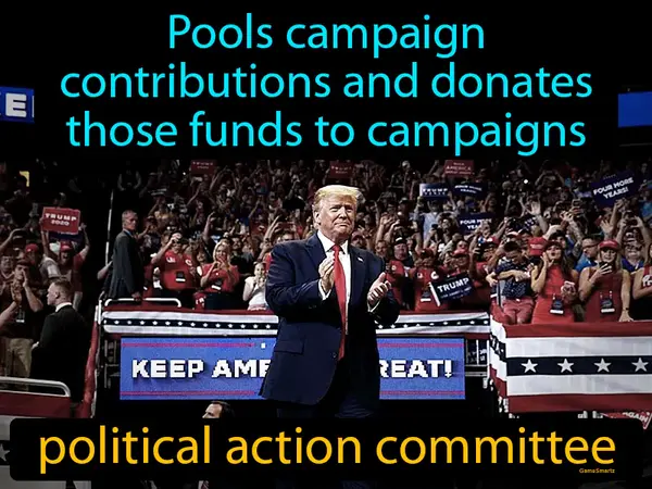 pools campaign contributions and donates those funds to campaigns