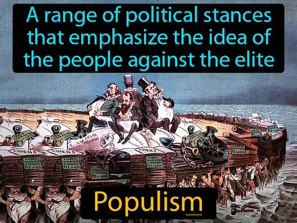 a range of political stances that emphasize the idea of the people against the elite
