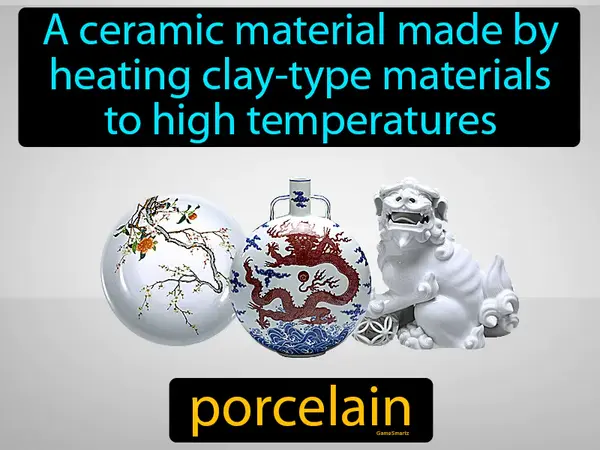 a ceramic material made by heating clay-type materials to high temperatures