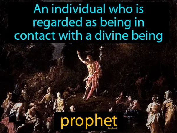 an individual who is regarded as being in contact with a divine being