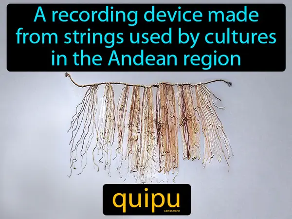 a recording devices made from strings used by cultures in the Andean region