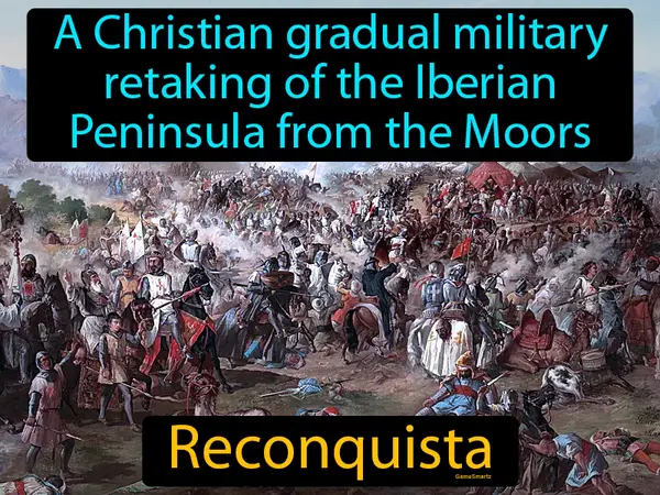 a Christian gradual military retaking of the Iberian Peninsula from the Moors