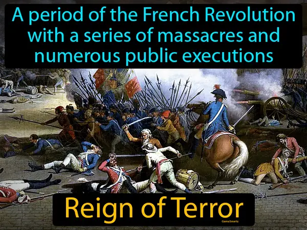 A period of the French Revolution with a series of massacres and numerous public executions