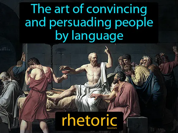 The art of convincing and persuading people by language