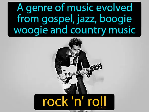 a genre of music evolved from gospel, jazz, boogie woogie and country music
