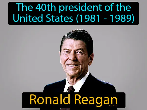 the 40th president of the United States (1981 - 1989)