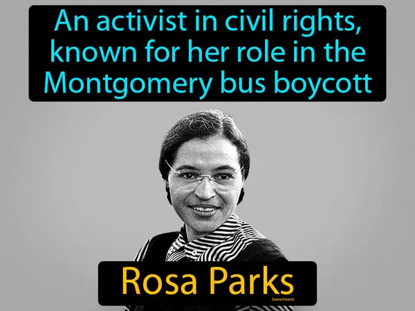 an activist in civil rights, known for her role in the Montgomery bus boycott