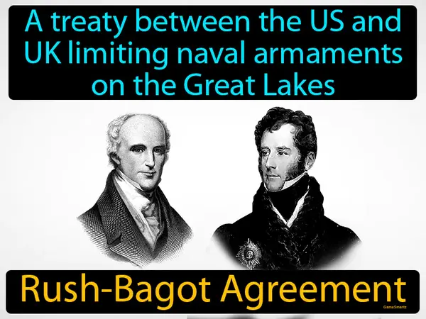 a treaty between the US and UK limiting naval armaments on the Great Lakes
