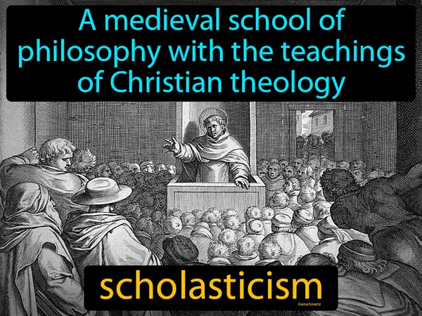 A medieval school of philosophy with the teachings of Christian theology