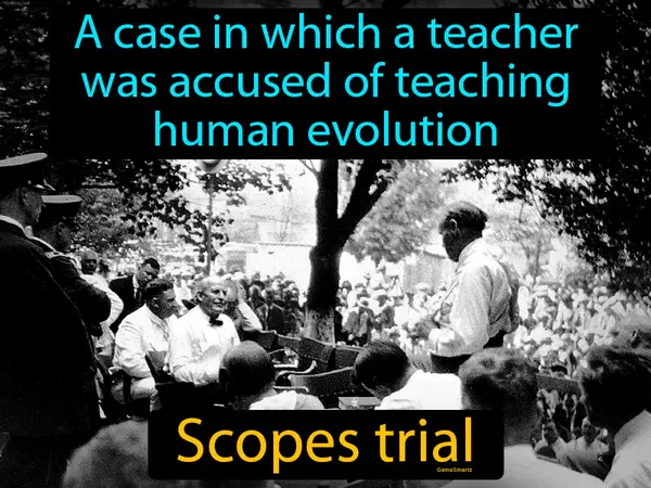 a case in which a teacher was accused of teaching human evolution