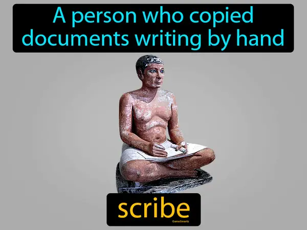 A person who copied documents writing by hand