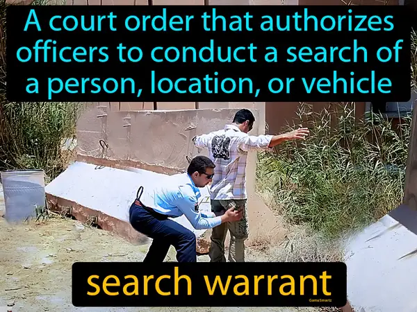 a court order that authorizes officers to conduct a search of a person, location, or vehicle