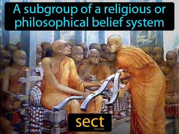 A subgroup of a religious or philosophical belief system