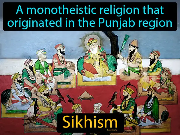 A monotheistic religion that originated in the Punjab region