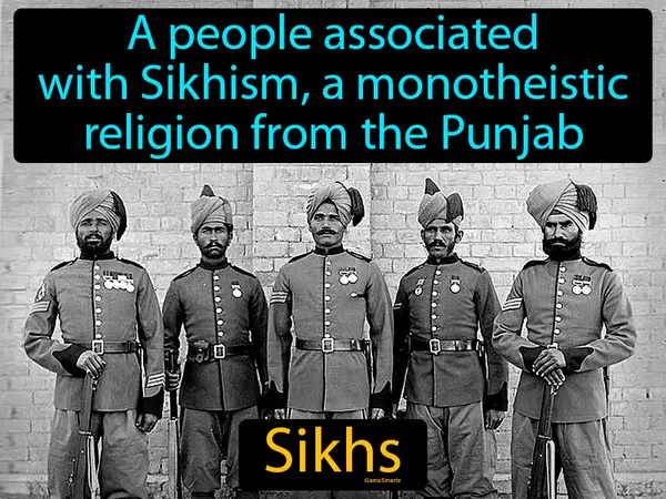 A people associated with Sikhism, a monotheistic religion from the Punjab region