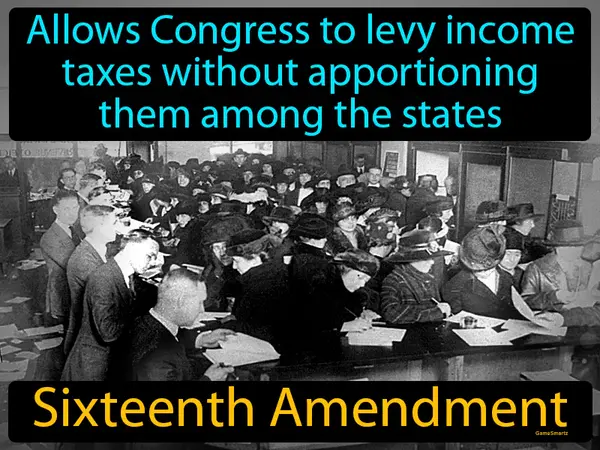 allows Congress to levy income taxes without apportioning them among the states
