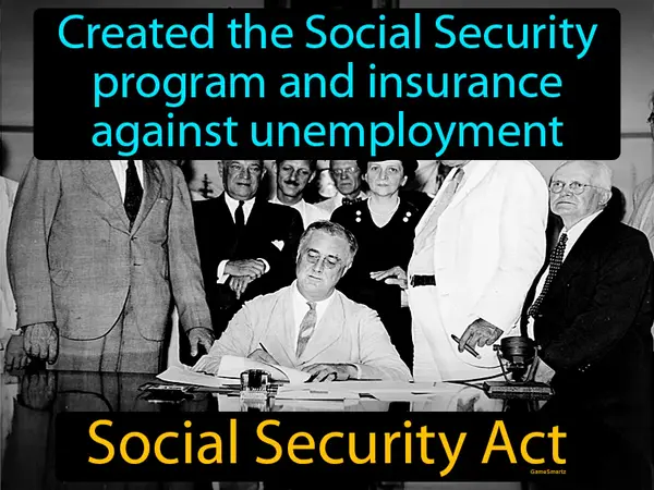 created the Social Security program and insurance against unemployment