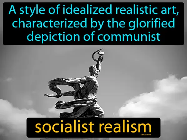 A style of idealized realistic art, characterized by the glorified depiction of communist values
