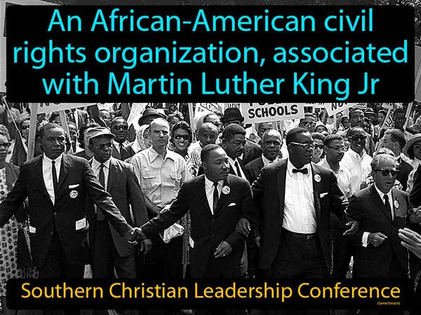 an African-American civil rights organization, associated with Martin Luther King Jr