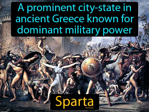 a prominent city-state in ancient Greece known for dominant military power