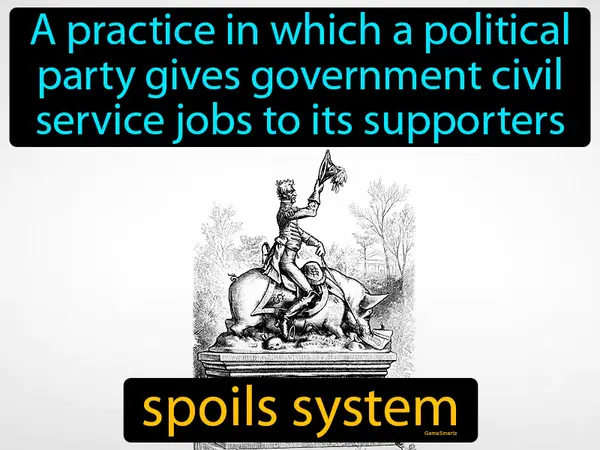 a practice in which a political party gives government civil service jobs to its supporters
