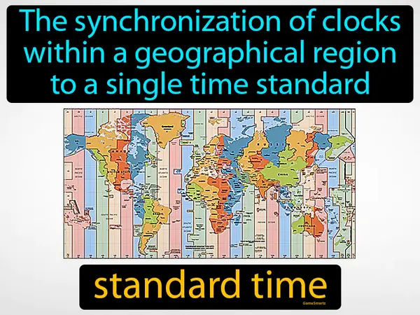the synchronization of clocks within a geographical region to a single time standard