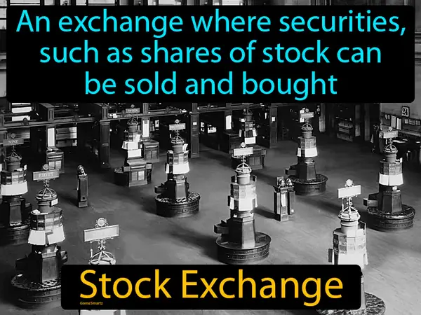 an exchange where securities, such as shares of stock can be sold and bought
