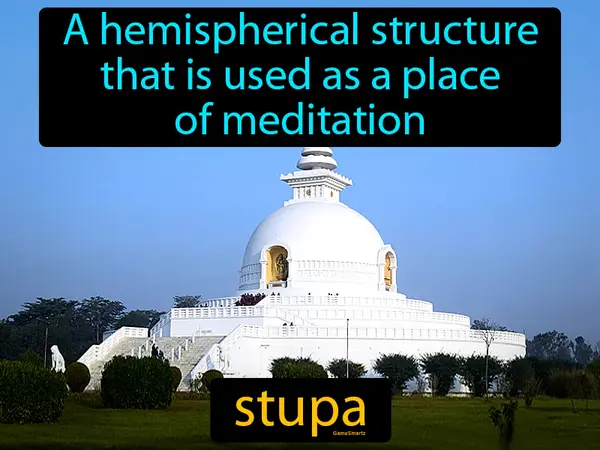 A hemispherical structure that is used as a place of meditation
