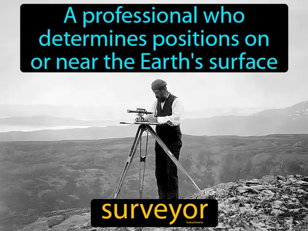 a professional who determines positions on or near the Earth's surface