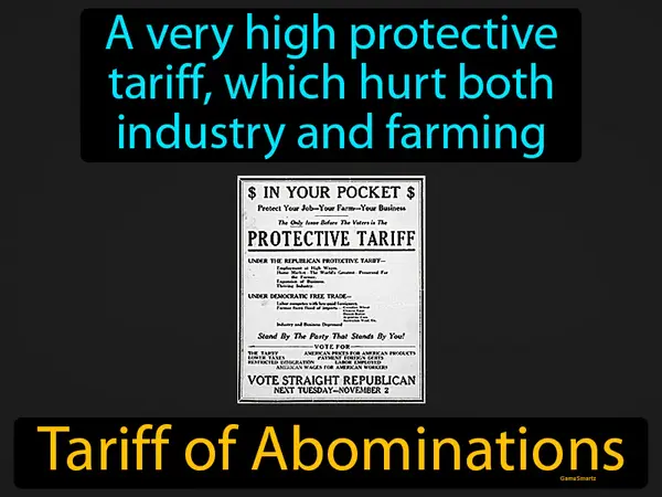 a very high protective tariff, which hurt both industry and farming
